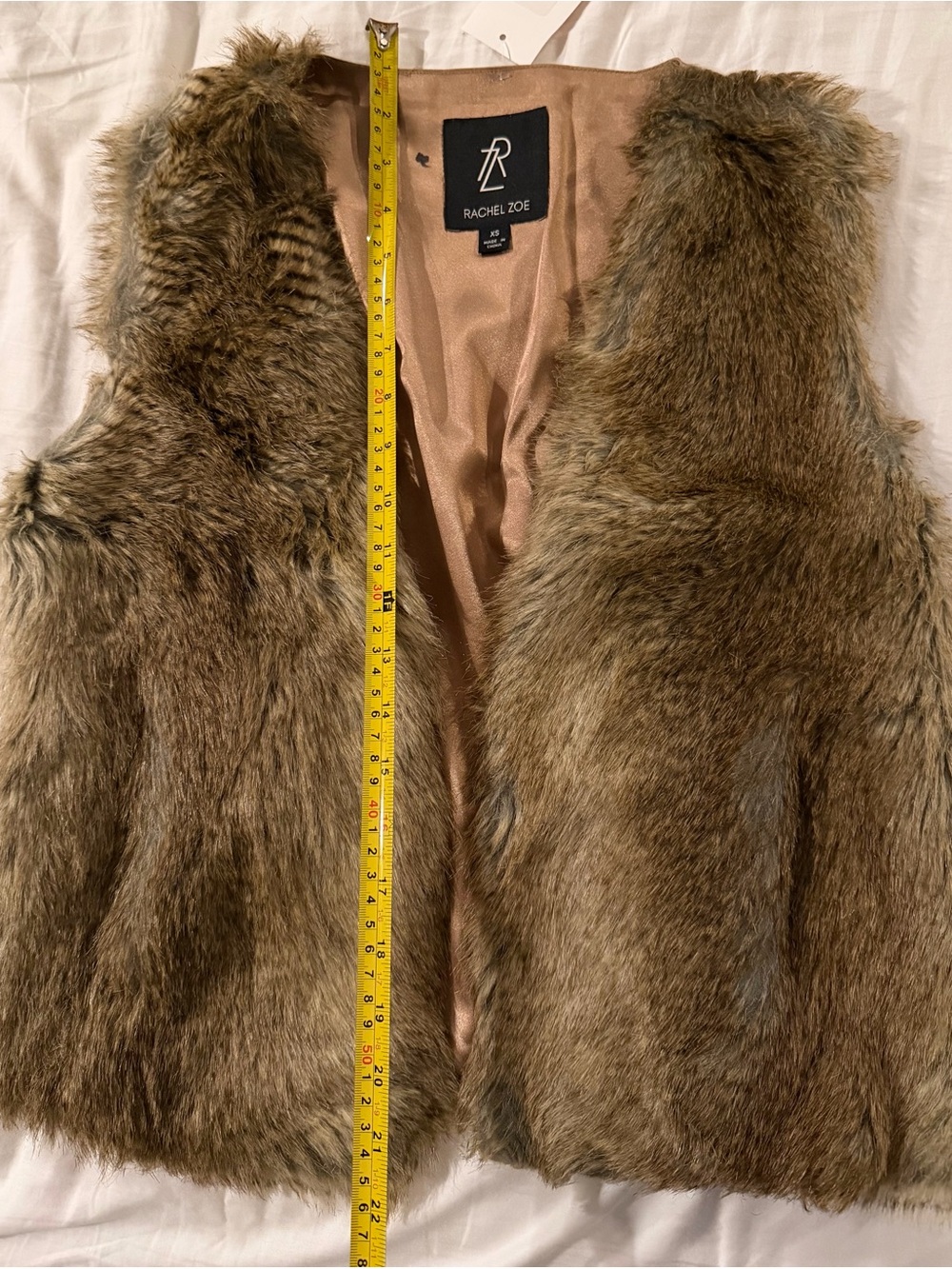 Rachel Zoe Taupe Faux Fur Vest